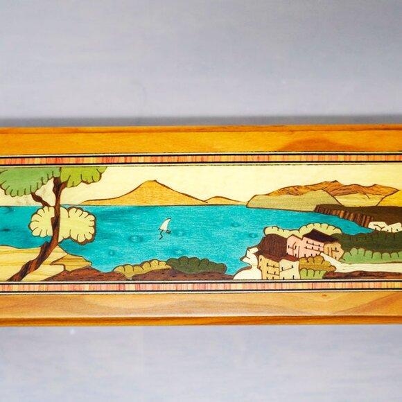 Notturno Intarsio wooden box with velvet-lined interior - Picture 7 of 8